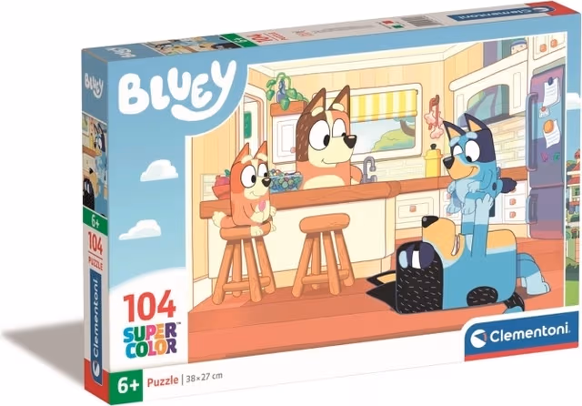 Clementoni Jigsaw Puzzle - Bluey in the Kitchen 104st. 2D Pussel