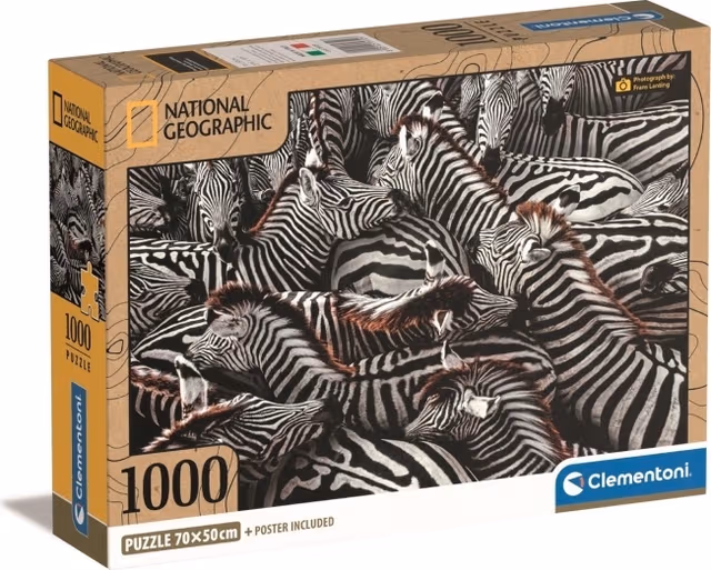 Clementoni Jigsaw Puzzle National Geographics - Zebra 1000 pcs. 2D Pussel