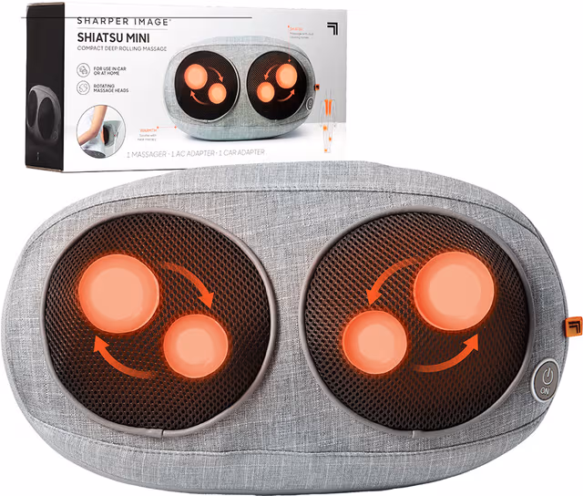 Sharper Image Kompakt Shiatsu mini massageapparat 1216001791 (grå)