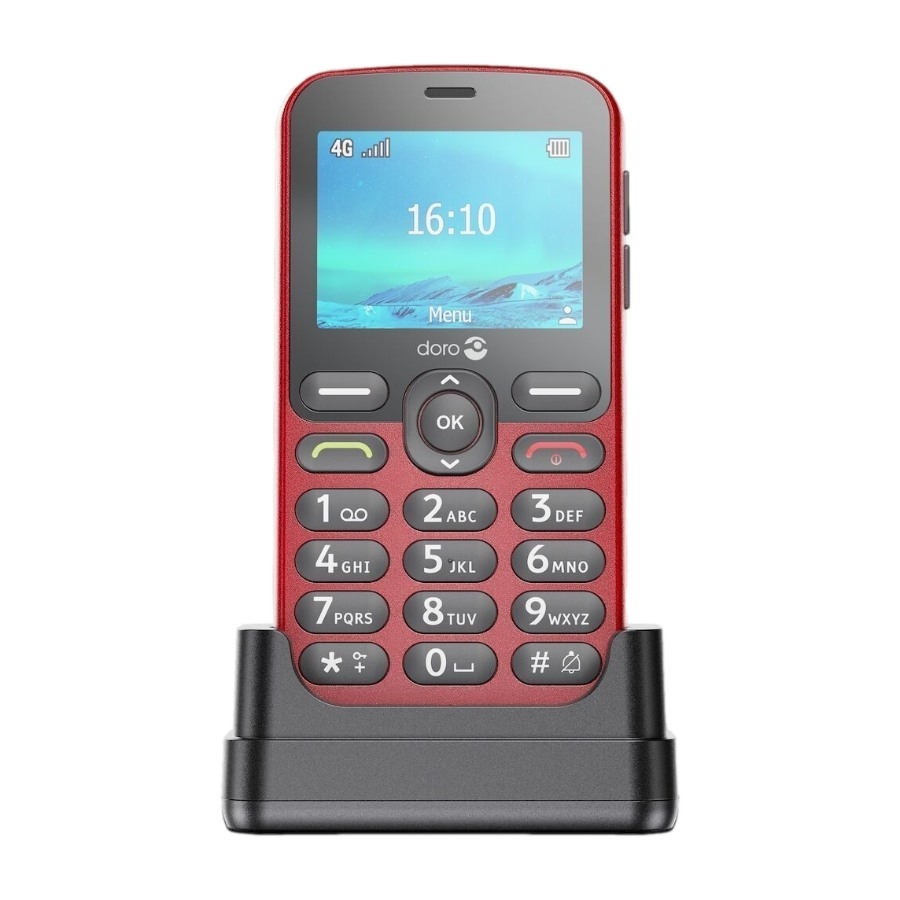 Doro 1881 mobiltelefon (röd)