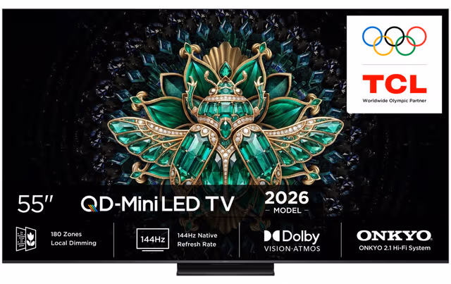 TCL 55" MQLED75L 4K QLED TV (2026)
