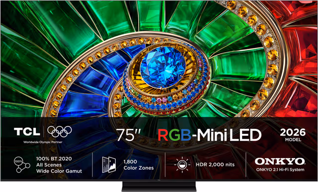 TCL 75" RM7L 4K RGB-Mini LED TV (2026)