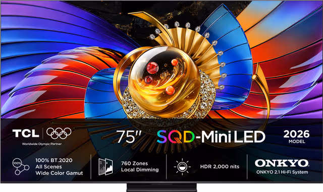 TCL 75" MSQLED80L 4K SQD-Mini LED TV (2026)