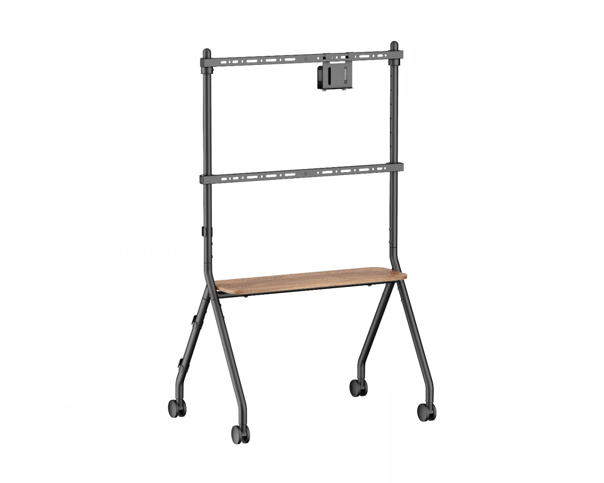 MaxMount Easel Studio Mobilt TV-stativ med hjul – Vit