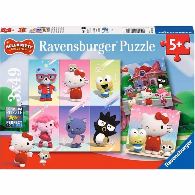 Ravensburger Pussel Hello Kitty Super Style 3x49p