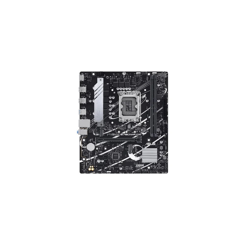 ASUS PRO B760M-R D4 Moderkort - Intel B760 - Intel LGA1700 socket - DDR4 RAM - Micro-ATX