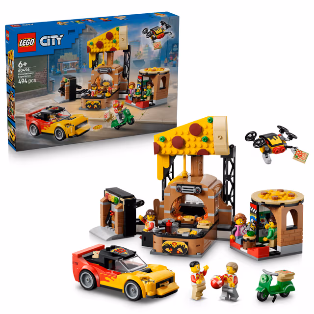 LEGO City Pizzahemkörning med fordon 60496