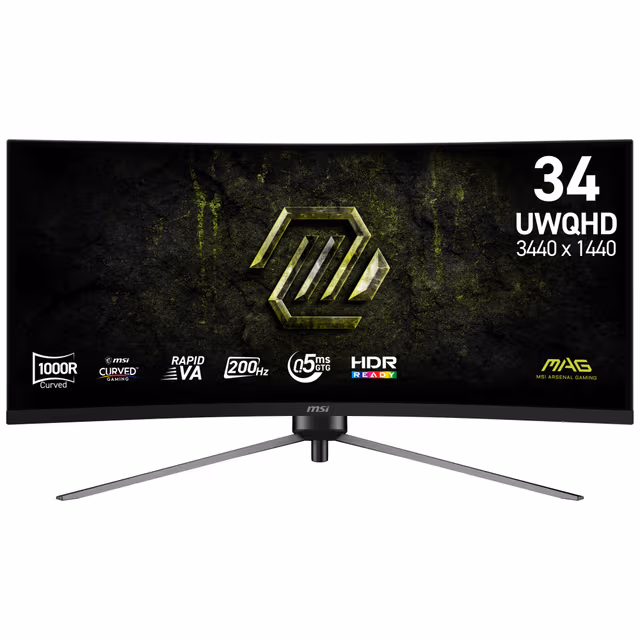 MSI MAG 345CQRF E20 34/VA/200Hz/1ms spelskärm