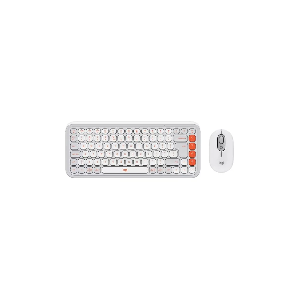 Logitech POP Icon Combo - Tastatur & Mus set - Universal - Vit