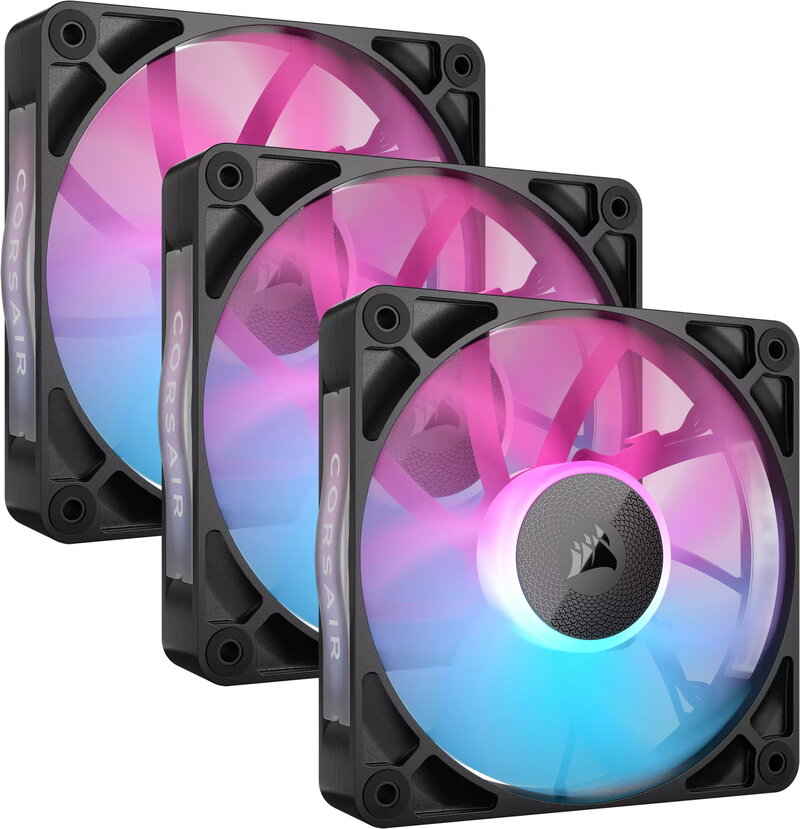 Corsair iCUE LINK RX120 / RGB / 120mm / PWM / 3-pack - Svart