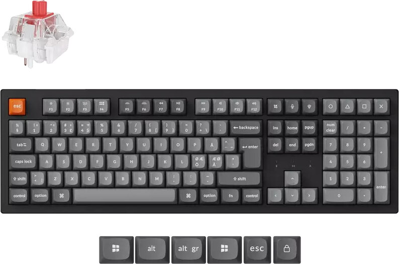 KeychronK10MAXWirelessTri-ModeHotSwapQMK/VIAKeychronSuperRed (Fyndvara klass 1)