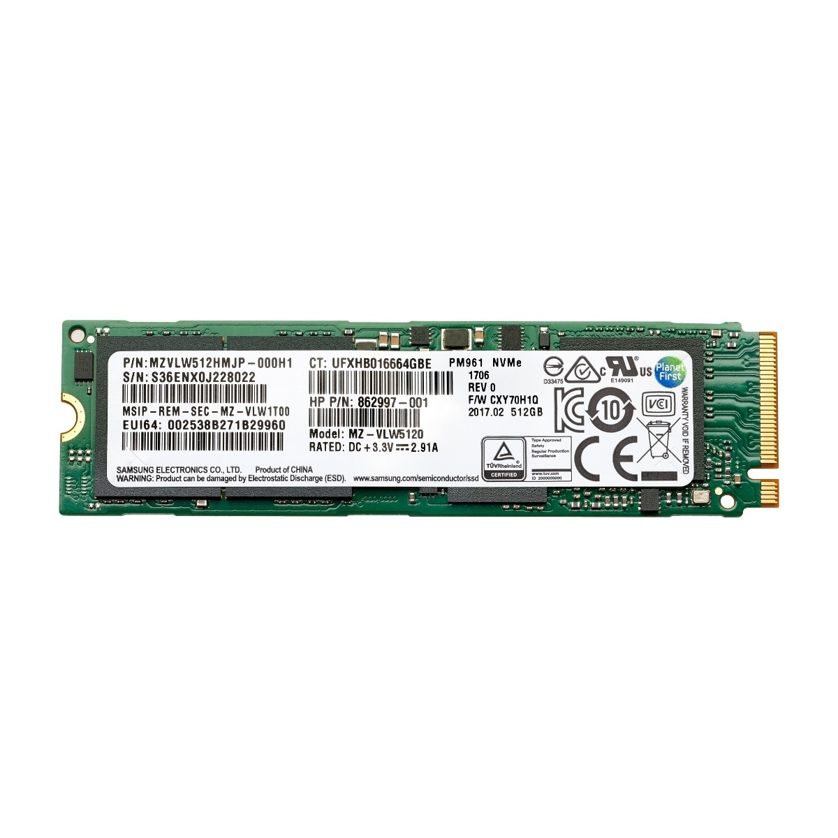 HP 1 TB PCIe 4.0 NVMe TLC M.2 intern SSD
