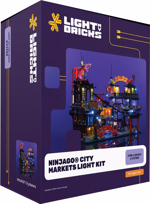Light My Bricks™ NINJAGO City Markets ljussats