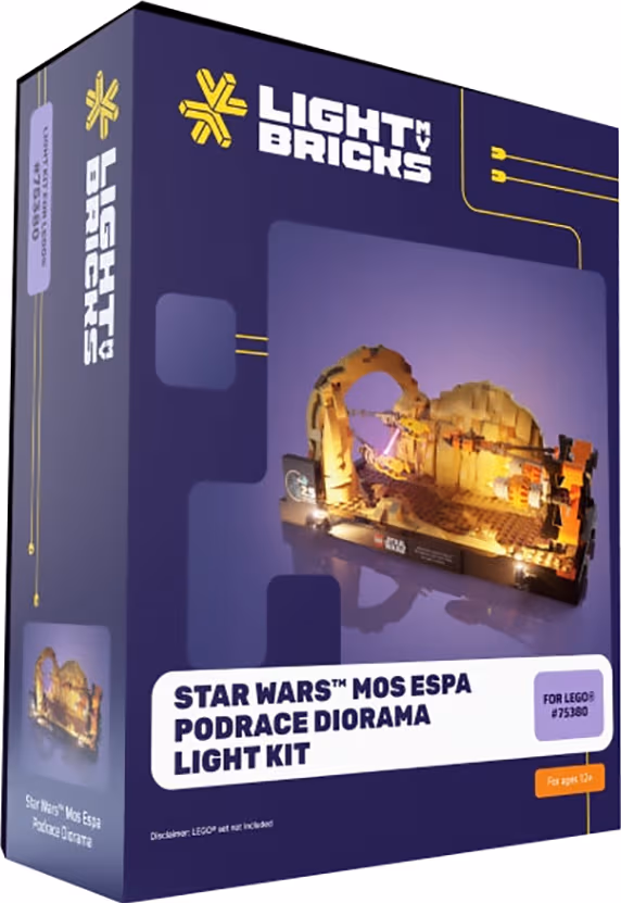 Light My Bricks™ Star Wars Mos Espa Podrace Diorama ljuskit