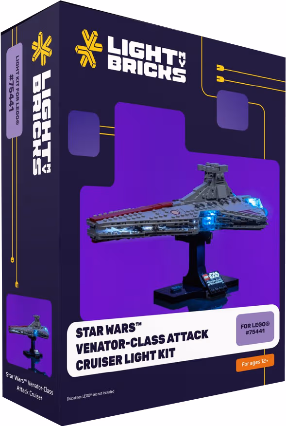 Light My Bricks™ Star Wars Venator-class attack cruiser ljuskit