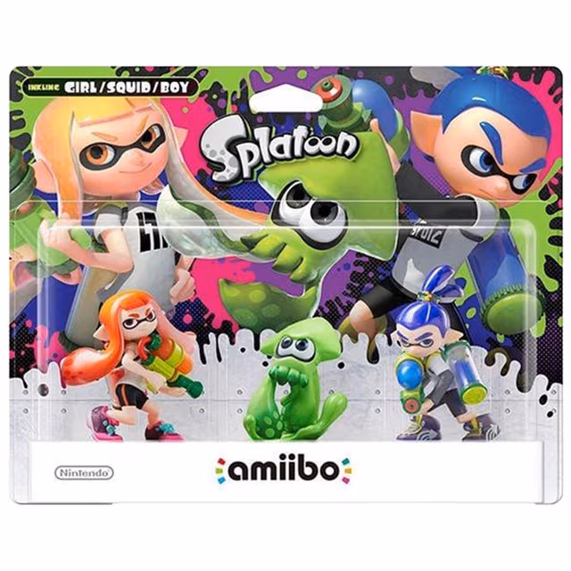 Nintendo Amiibo Splatoon Inkling Girl Squid Boy Triple Pack 3 Figures