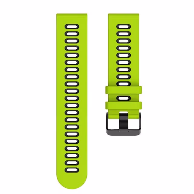 Twin klockarmband till Garmin Forerunner 170 - Lime/svart
