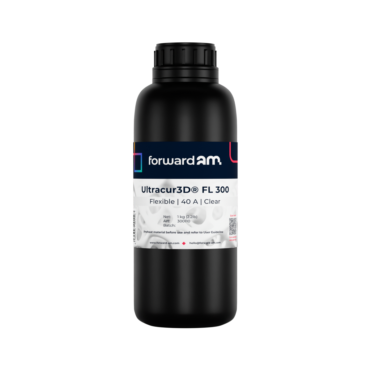 Forward AM Ultracur3D Flexible UV Resin FL 300 - 1 kg - Clear