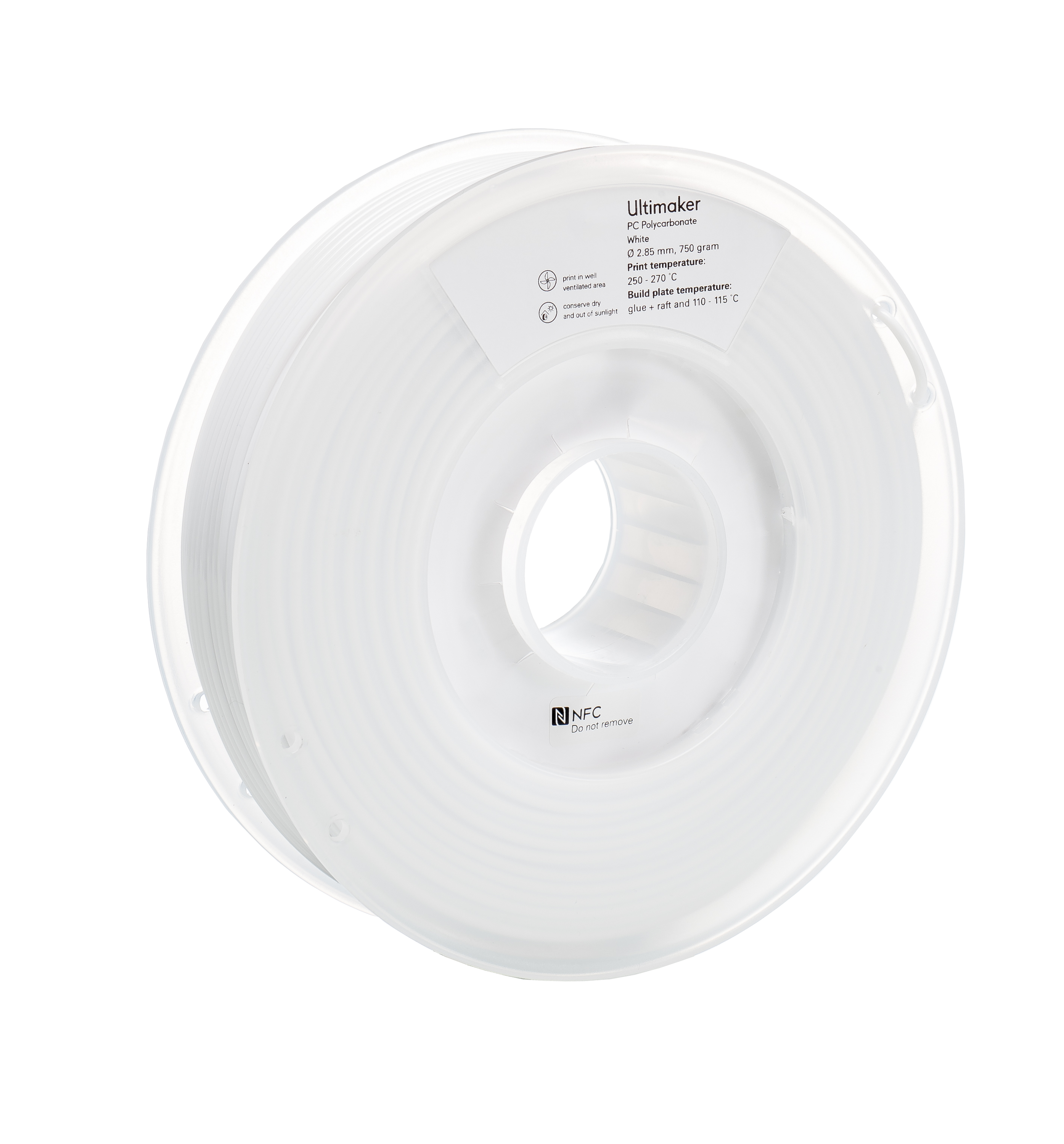 Ultimaker PC (Polycarbonate) - 2.85 mm - 750 g - White