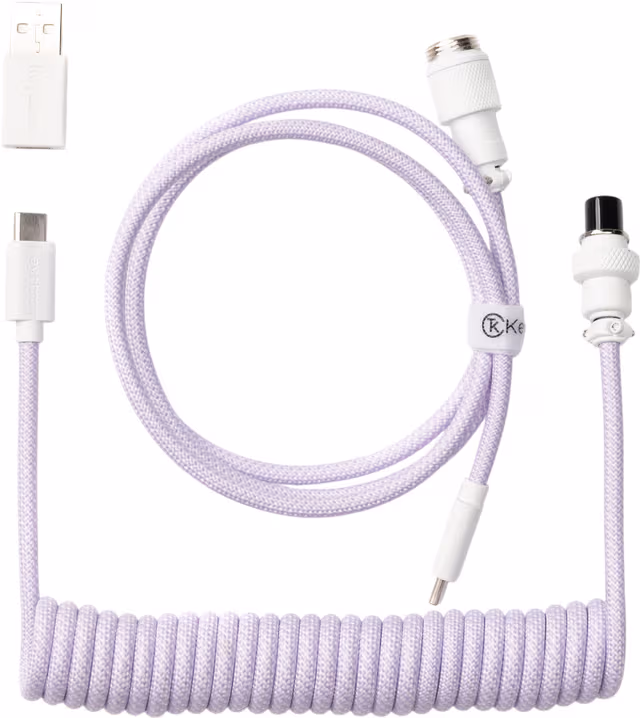 Keychron Custom Spiralformad Aviator 8K USB-kabel (ljuslila)