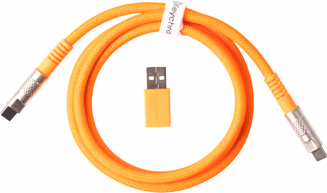 Keychron Dubbelskärmad Geek 8k USB-kabel (orange)
