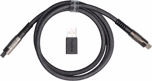 Keychron Dubbelsleeved Geek 8k USB-kabel (svart)