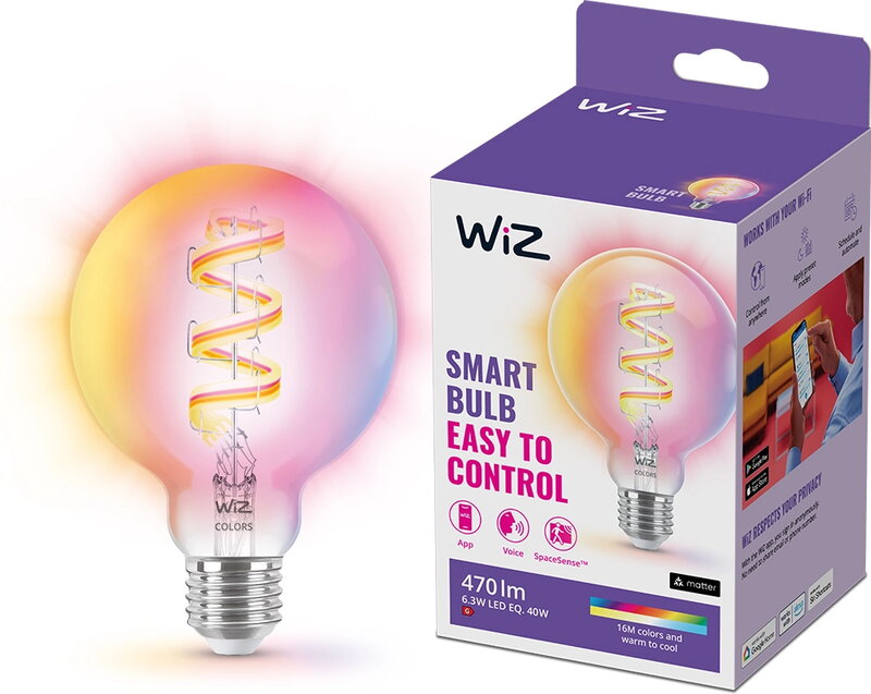 WiZ Wi-Fi RGB 40W G95 E27