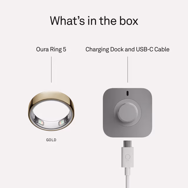 Oura Ring 5 smart ring storlek 10 (guld)