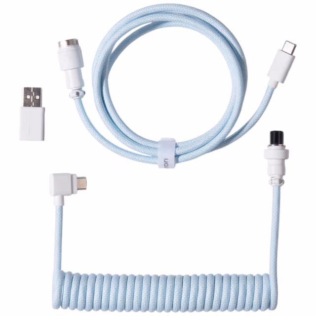 Keychron Coiled Aviator Angled 8K USB-kabel (Gul)