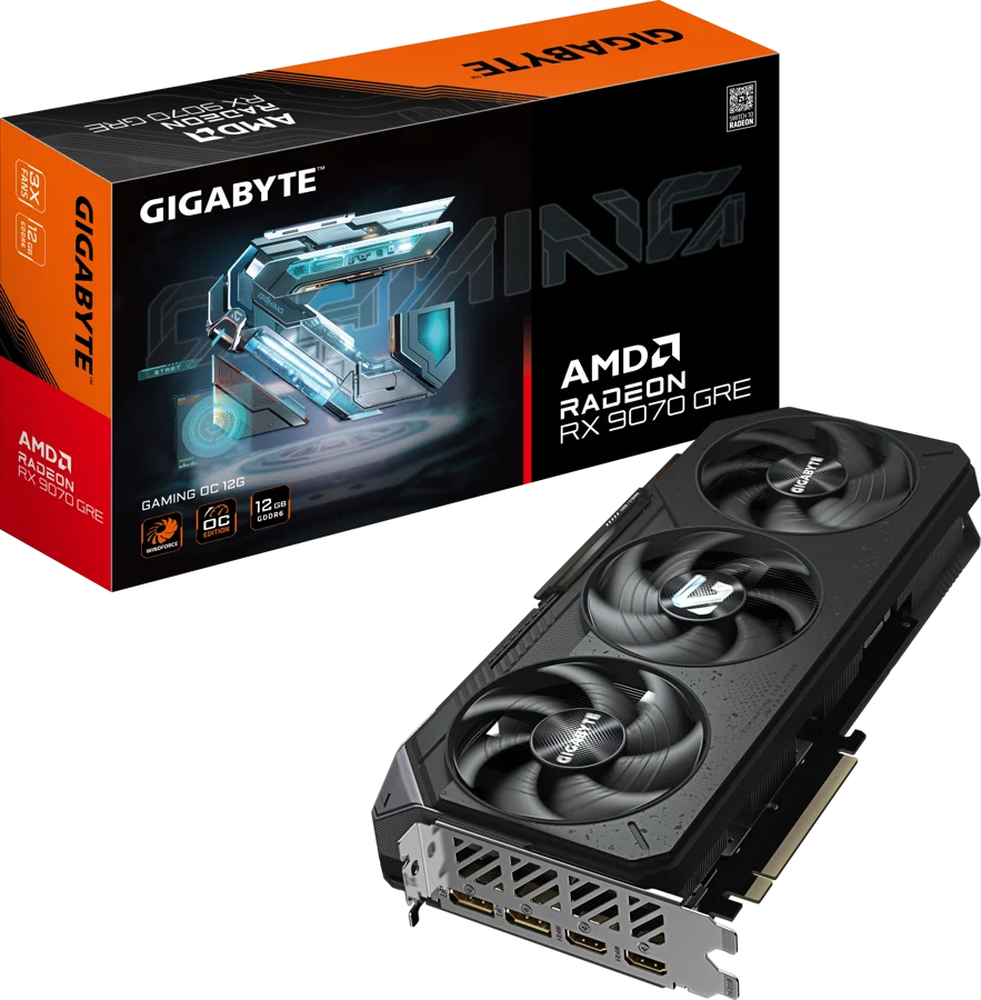 GIGABYTE Radeon RX 9070 GRE OC - 12GB GDDR6 RAM - Grafikkort