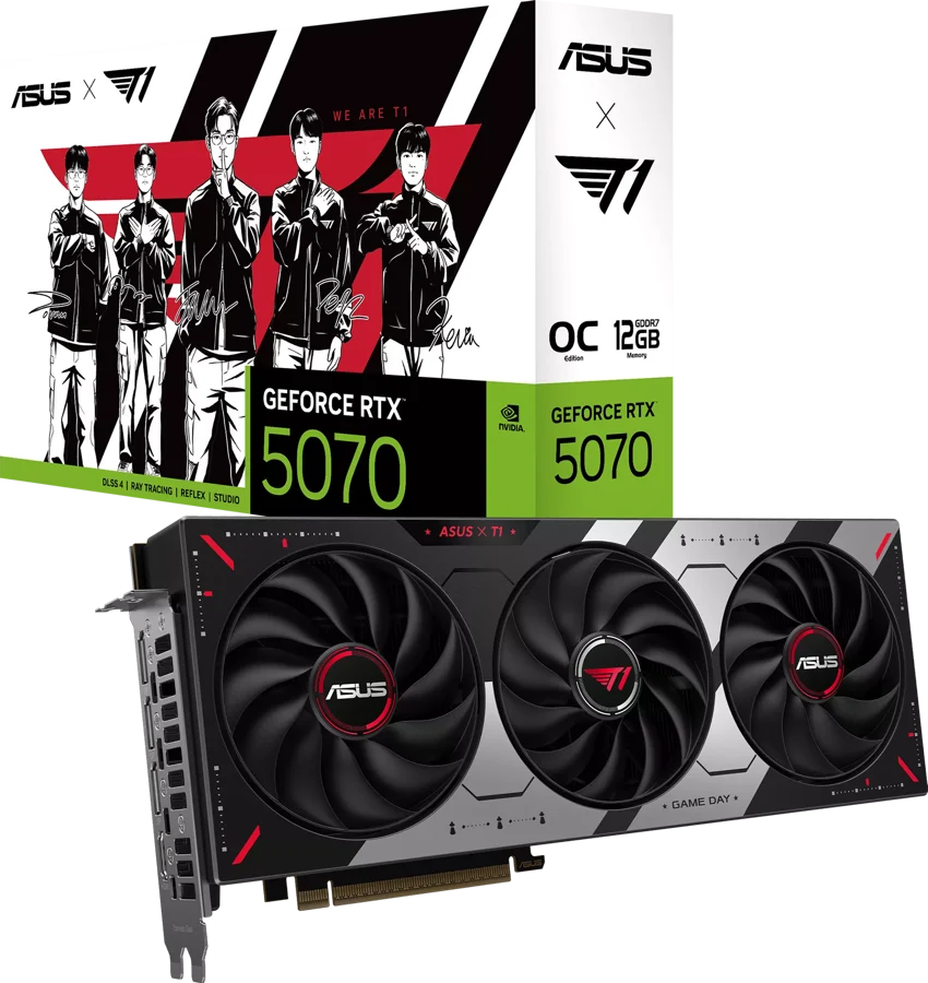 ASUS GeForce RTX 5070 T1 OC - 12GB GDDR7 RAM - Grafikkort