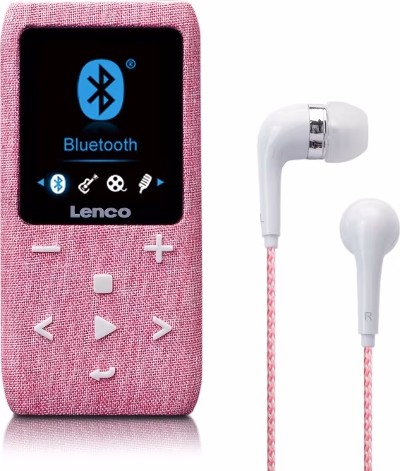 Lenco MP3/MP4-spelare med Bluetooth® 8 GB Micro SD-kort Rosa