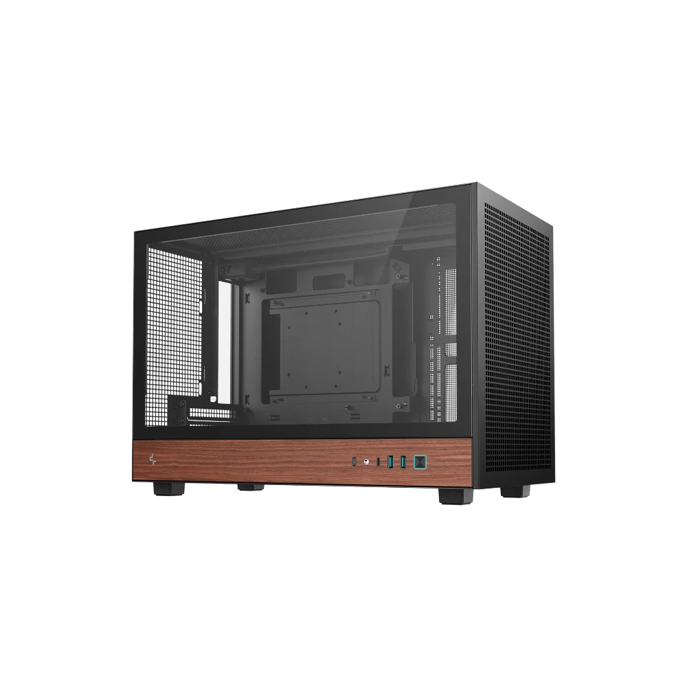 DeepCool CH260 WOOD - Chassi - Minitower - Svart