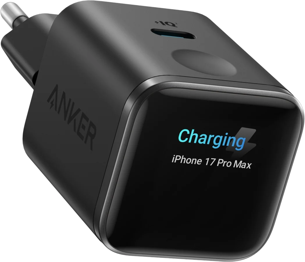 Anker Nano 45W Smart Display Charger - Svart