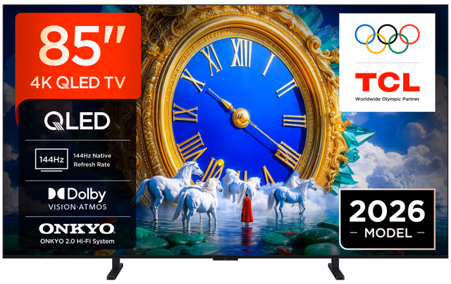 TCL 85" A400 4K QLED TV (2026)