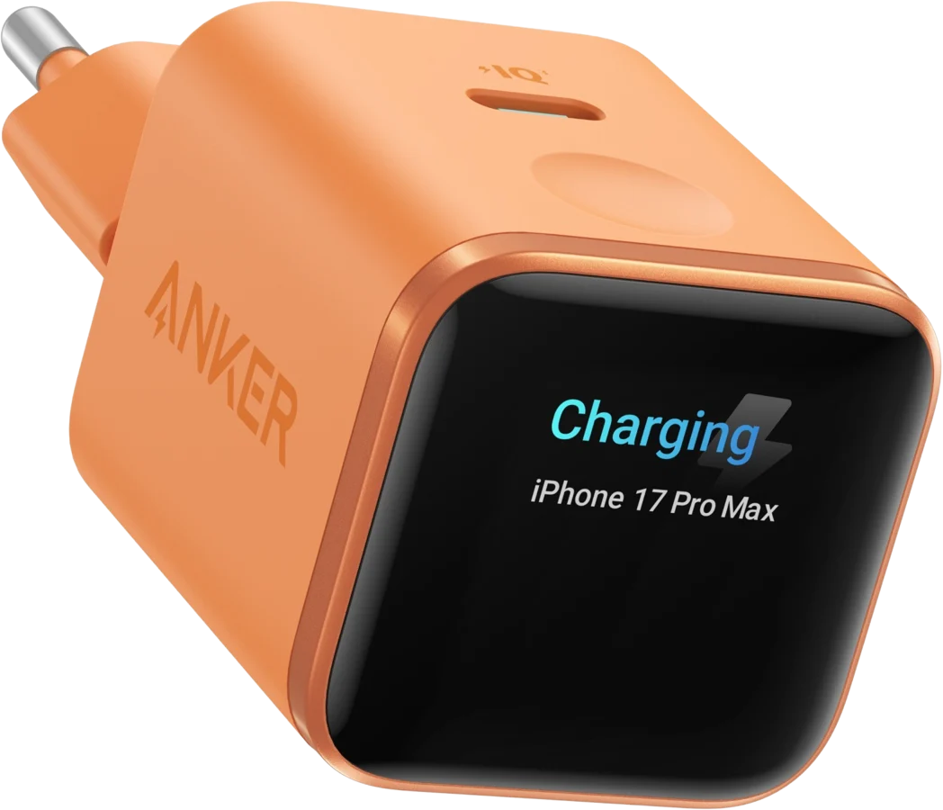 Anker Nano 45W Smart Display Charger - Orange