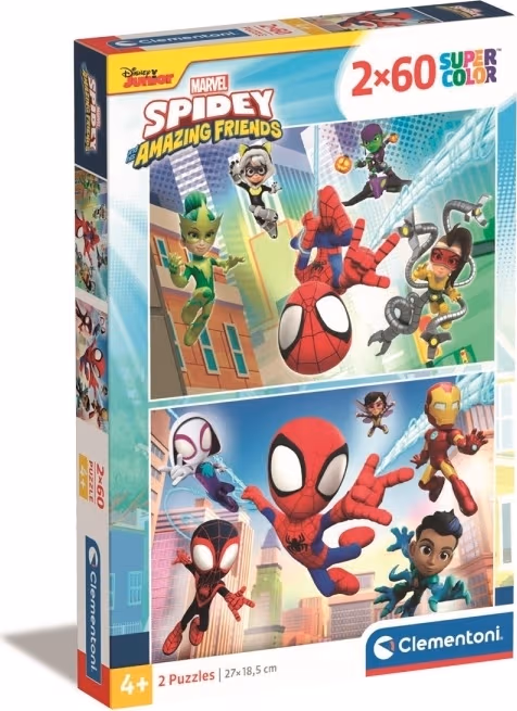Clementoni 2x60 st Pussel Spidey och hans fantastiska vänner