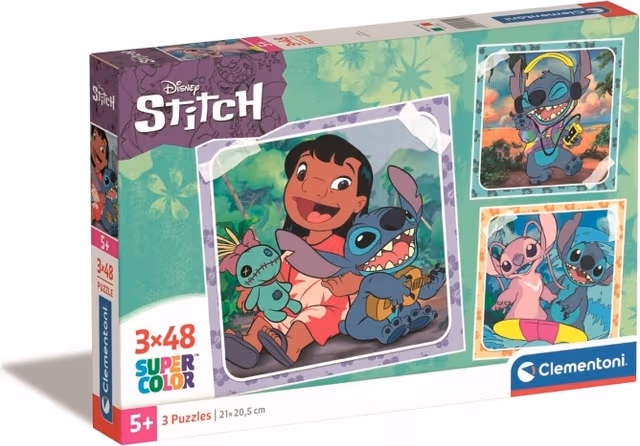 Clementoni 3X48 st Pussel Disney Stitch