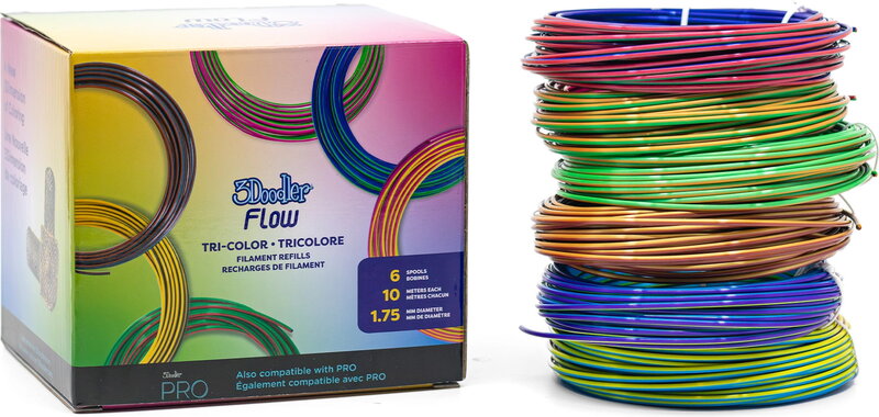 3Doodler filament refills tricolor
