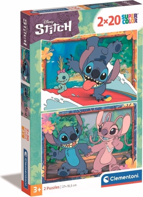 Clementoni 2X20 st Pussel Disney Stitch