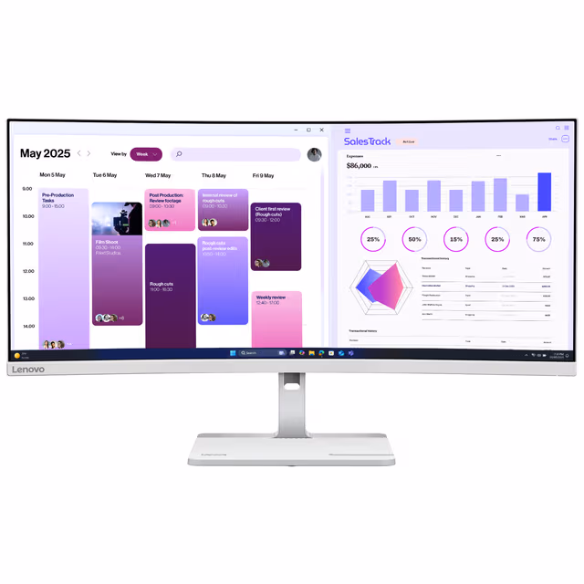Lenovo L34W-4C 34" WQHD/VA/120Hz/1ms kurvig bildskärm