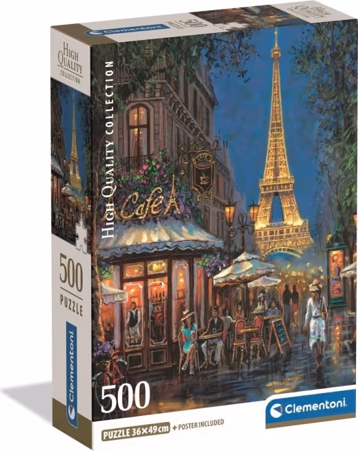 Clementoni Pussel 500 Pcs CB High Quality Collection Night of the Eiffel Café