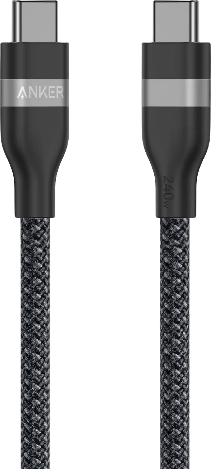 Anker 240 W USB-C-flätad kabel 0,9 m (svart)