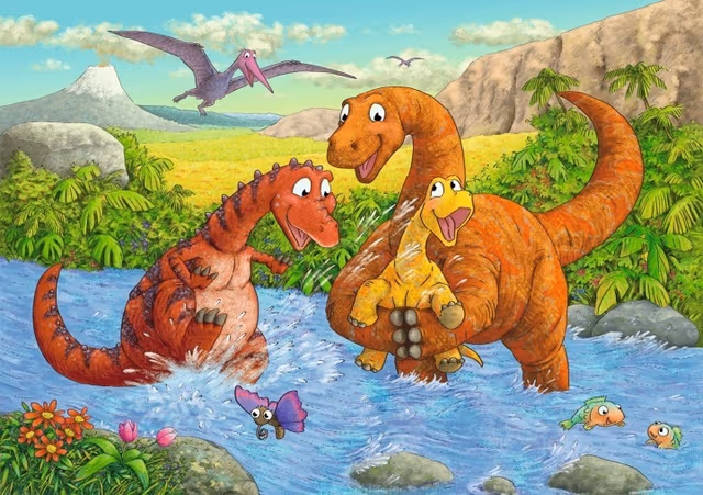 Ravensburger Dinosaurier på lek 2x24p - 05030