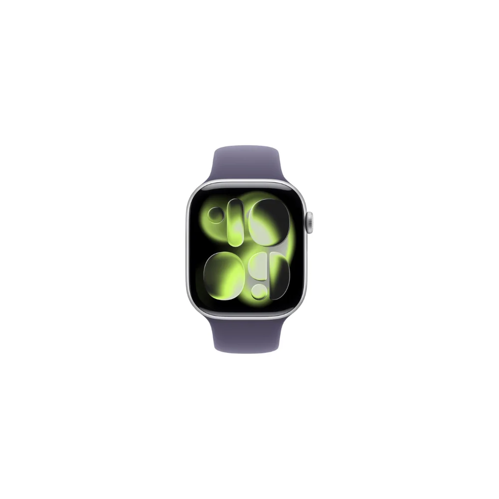 Apple Watch Series 11 GPS 46mm Silver Aluminium Lila Sportband S/M