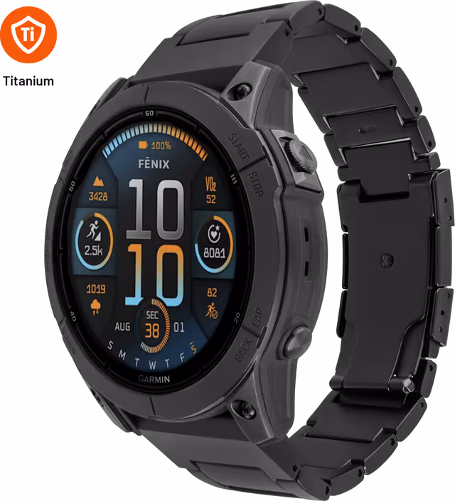 FIXED Garmin QuickFit 22mm titanarmband till klocka (svart)