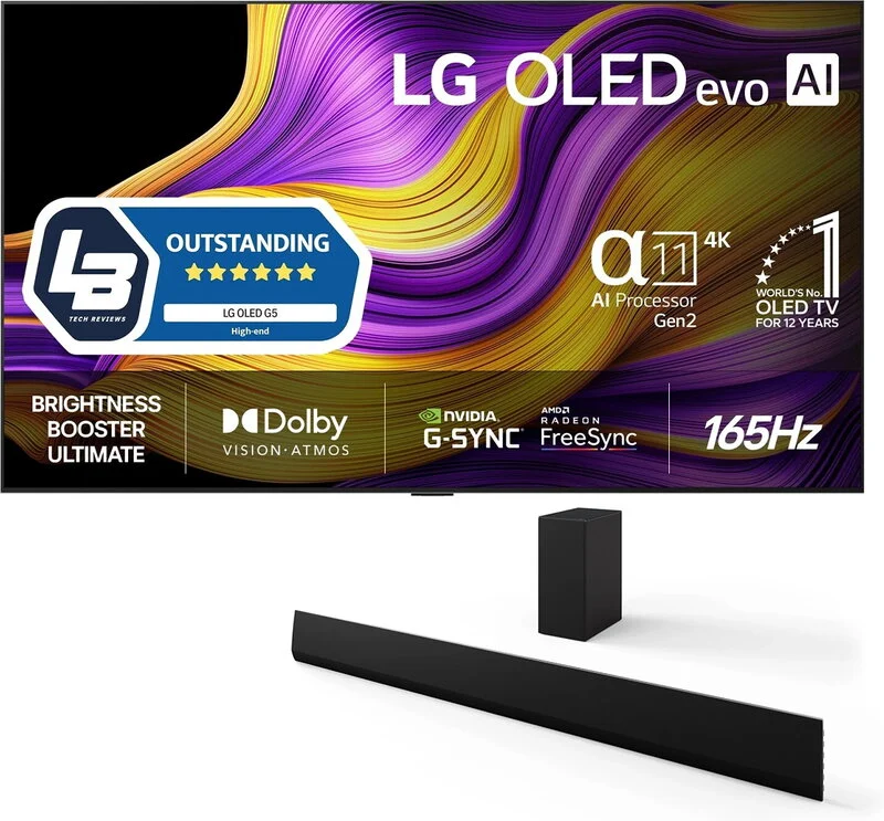 LG 77'' OLED77G54LW + LG Gallery Soundbar NSG10TY
