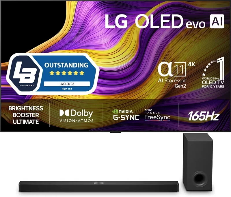 LG 55'' OLED55G54LW / 4K / OLED Evo / 165 Hz / webOS + LG Soundbar NS90TY
