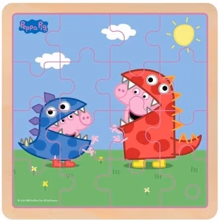 Barbo Toys - Framed Wooden Puzzle - Dino Dress-Up
