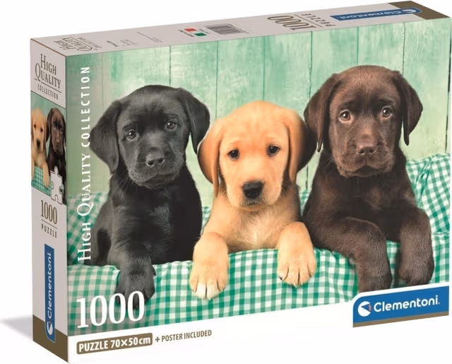 Clementoni Pussel 1000 Pcs CB High Quality Collection Three Labs